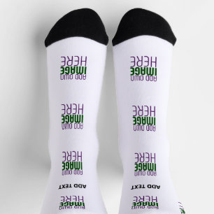 MODERN EDITABLE SIMPLE WHITE IMAGE TEXT TEMPLATE SOCKS