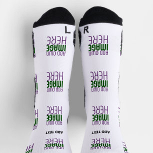 MODERN EDITABLE SIMPLE WHITE IMAGE TEXT TEMPLATE SOCKS