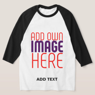 MODERN EDITABLE SIMPLE WHITE IMAGE TEXT TEMPLATE T-Shirt