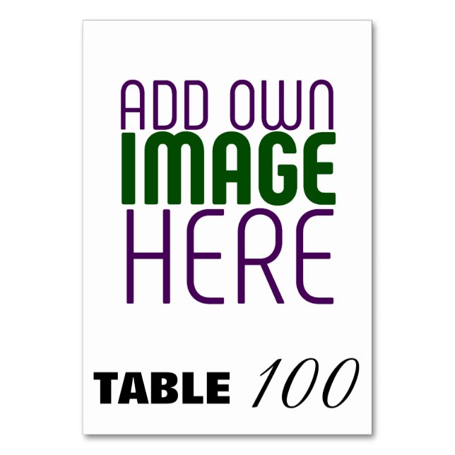 MODERN EDITABLE SIMPLE WHITE IMAGE TEXT TEMPLATE TABLE NUMBER (Front)