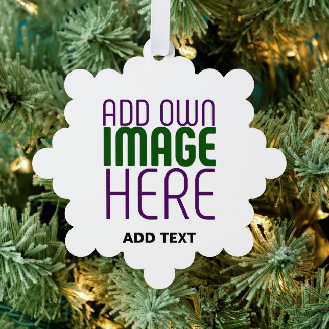 MODERN EDITABLE SIMPLE WHITE IMAGE TEXT TEMPLATE TREE DECORATION CARD (Insitu (Tree))