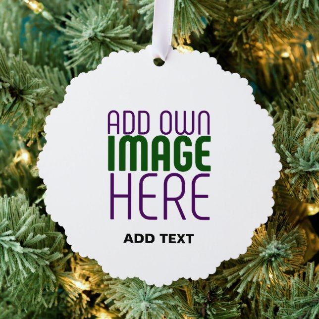 MODERN EDITABLE SIMPLE WHITE IMAGE TEXT TEMPLATE TREE DECORATION CARD (Insitu (Tree))