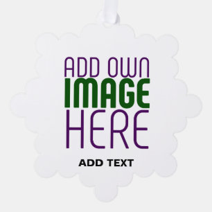 MODERN EDITABLE SIMPLE WHITE IMAGE TEXT TEMPLATE TREE DECORATION CARD