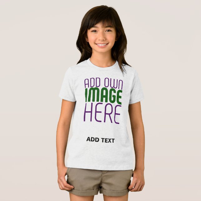 MODERN EDITABLE SIMPLE WHITE IMAGE TEXT TEMPLATE Tri-Blend SHIRT (Front Full)