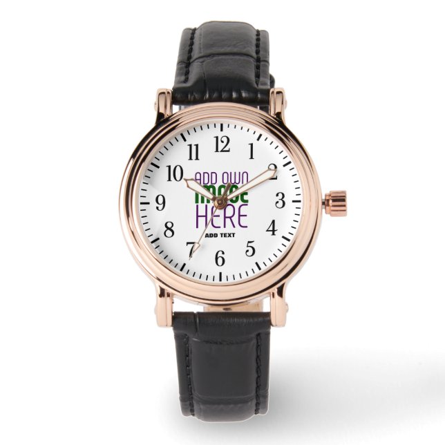 MODERN EDITABLE SIMPLE WHITE IMAGE TEXT TEMPLATE WATCH (Front)