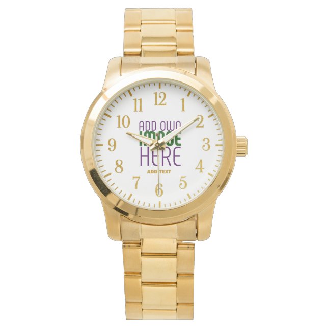 MODERN EDITABLE SIMPLE WHITE IMAGE TEXT TEMPLATE WATCH (Front)