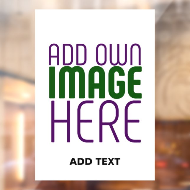 MODERN EDITABLE SIMPLE WHITE IMAGE TEXT TEMPLATE WINDOW CLING (Sheet 2)