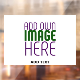 MODERN EDITABLE SIMPLE WHITE IMAGE TEXT TEMPLATE WINDOW CLING