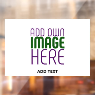 MODERN EDITABLE SIMPLE WHITE IMAGE TEXT TEMPLATE WINDOW CLING