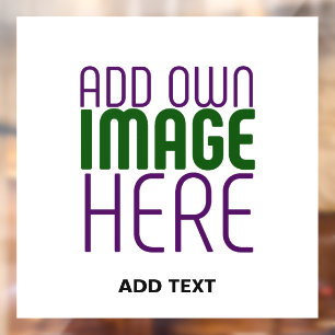MODERN EDITABLE SIMPLE WHITE IMAGE TEXT TEMPLATE WINDOW CLING