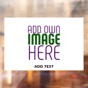 MODERN EDITABLE SIMPLE WHITE IMAGE TEXT TEMPLATE WINDOW CLING