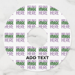 MODERN EDITABLE SIMPLE WHITE IMAGE TEXT TEMPLATE WINE GLASS TAG