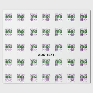 MODERN EDITABLE SIMPLE WHITE IMAGE TEXT TEMPLATE WRAPPING PAPER