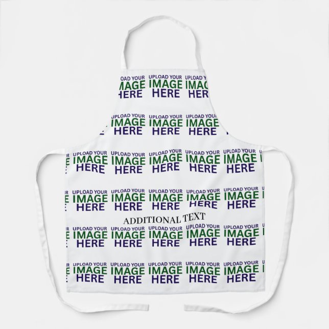 Modern Editable Simple White Text Template Design Apron (Front)