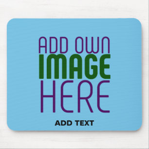 MODERN EDITABLE SWAG SKY BLUE IMAGE TEXT TEMPLATE MOUSE MAT