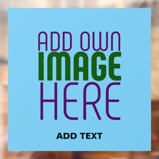MODERN EDITABLE SWAG SKY BLUE IMAGE TEXT TEMPLATE WINDOW CLING (Sheet 2)