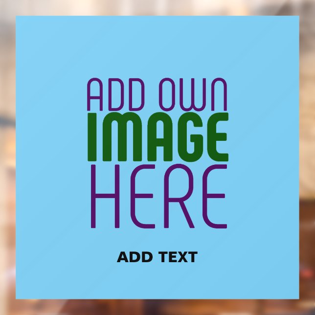 MODERN EDITABLE SWAG SKY BLUE IMAGE TEXT TEMPLATE WINDOW CLING (Sheet 2)