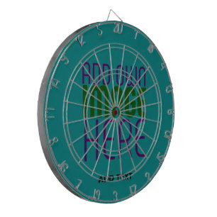MODERN EDITABLE TEAL GREEN IMAGE TEXT TEMPLATE DARTBOARD