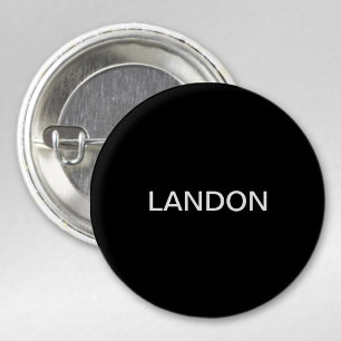 Modern Editable Text   Black & White 3 Cm Round Badge