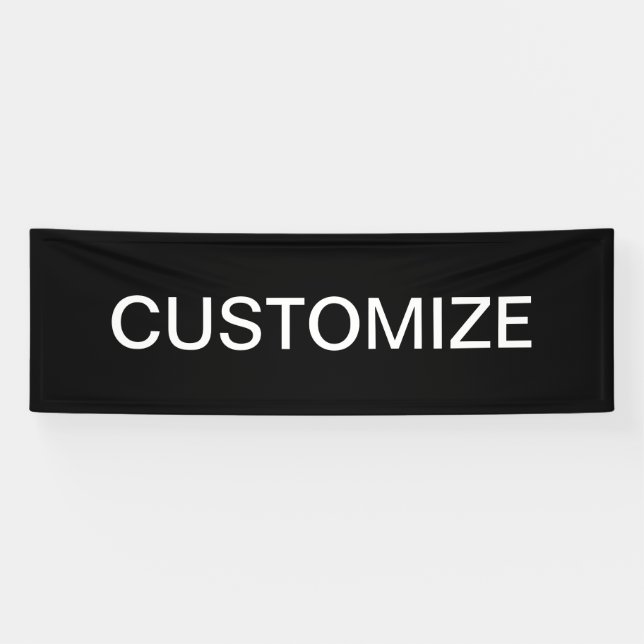 Modern Editable Text | Black & White Banner (Horizontal)