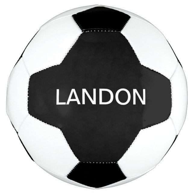 Modern Editable Text | Black & White Football (Front)