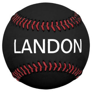 Modern Editable Text   Black & White Softball