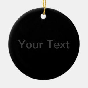 Modern Editable Text   Dark Grey & Black Ceramic Tree Decoration