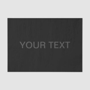 Modern Editable Text Dark Grey & Black Tissue Paper