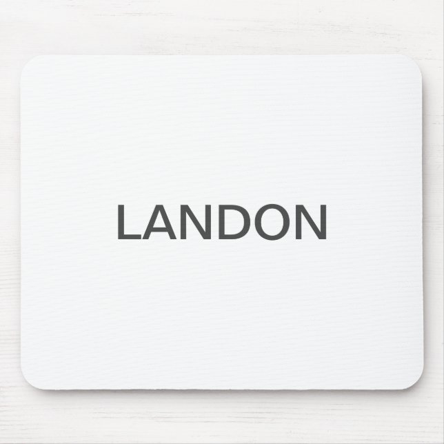 Modern Editable Text | White & Dark Grey Mouse Mat (Front)
