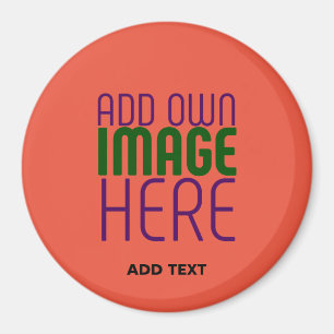MODERN EDITABLE TOMATO RED IMAGE TEXT TEMPLATE MAGNET