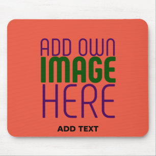 MODERN EDITABLE TOMATO RED IMAGE TEXT TEMPLATE MOUSE MAT