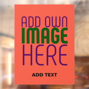 MODERN EDITABLE TOMATO RED IMAGE TEXT TEMPLATE WINDOW CLING