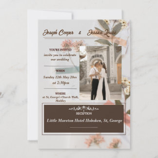 Modern editable wedding invitation card