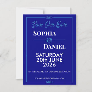 Modern Editable Wedding Save The Date Card