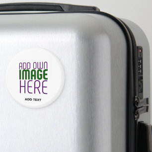MODERN EDITABLE WHITE IMAGE TEXT TEMPLATE LUGGAGE MAGNET