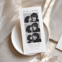 Modern Editorial Photo Strip Classic Serif Wedding