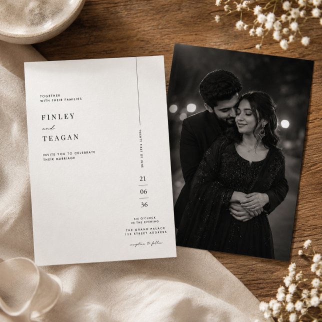 Modern Editorial Photo Wedding  Invitation (Creator Uploaded)