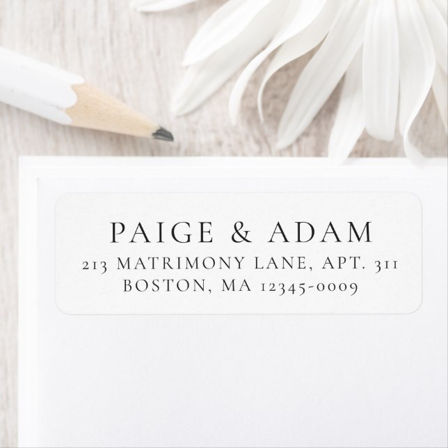 Modern Editorial Wedding Return Address (Insitu)
