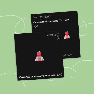 Modern Educator Black Business Card