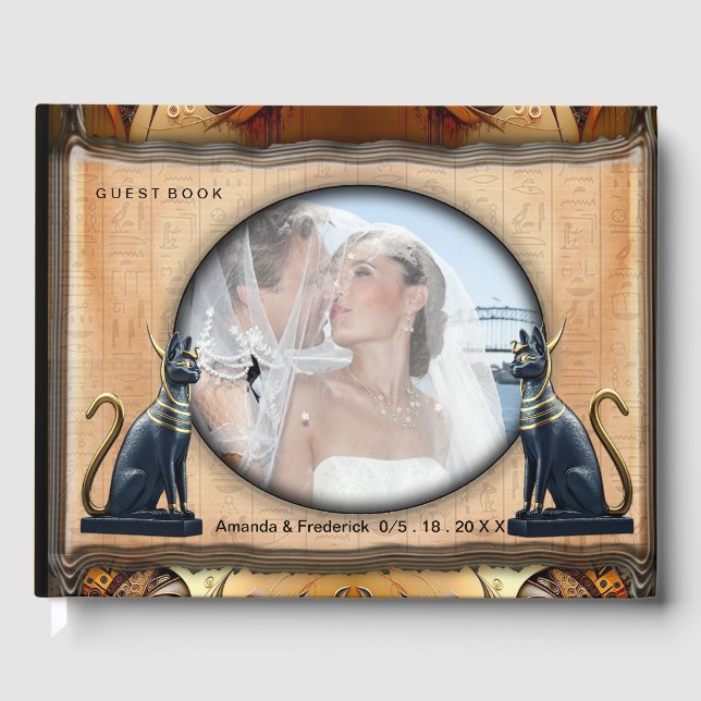 Modern Egyptian, Islamic, Arabic & African design Guest Book (Front)