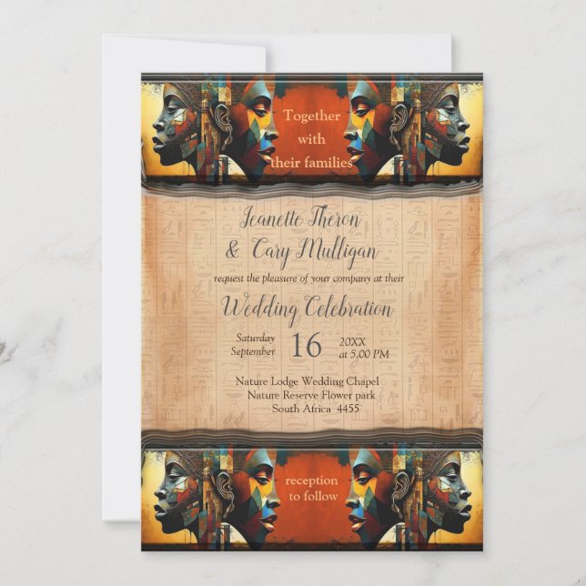 Modern Egyptian, Islamic, Arabic & African design Invitation (Front)