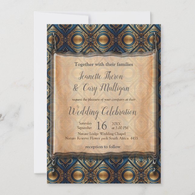 Modern Egyptian, Islamic, Arabic & African design Invitation (Front)