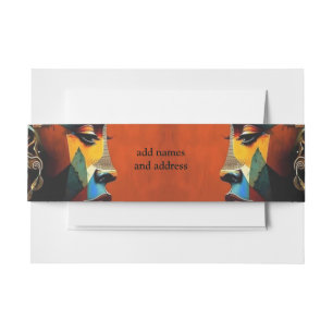 Modern Egyptian, Islamic, Arabic & African design Invitation Belly Band
