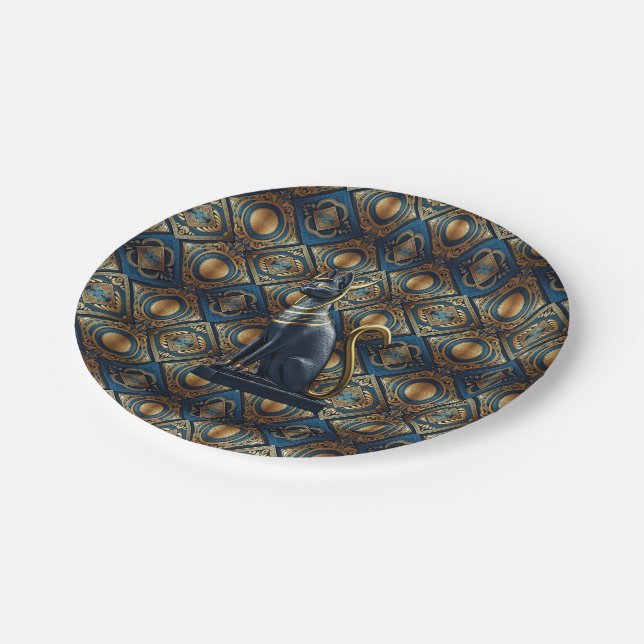 Modern Egyptian, Islamic, Arabic & African design Paper Plate (Angled)