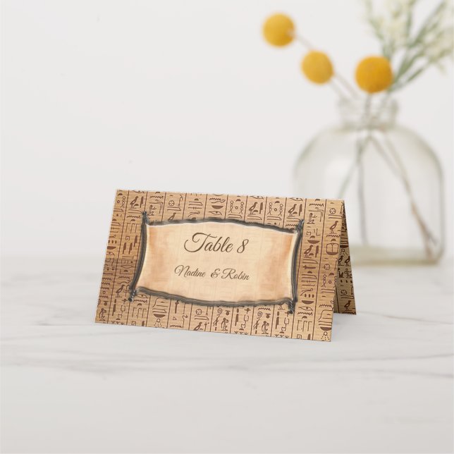 Modern Egyptian, Islamic, Arabic & African design Place Card (Front)