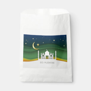 Modern Eid Mubarak Paper Cut Mosque - Favour Bag