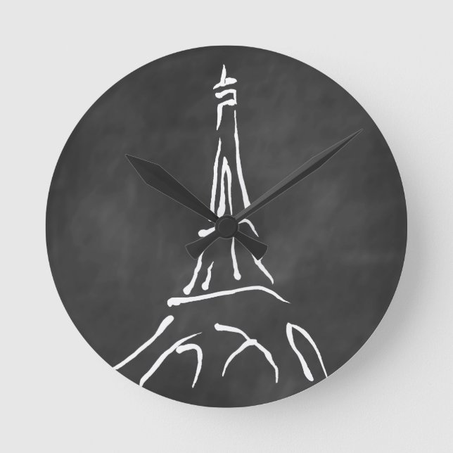 Modern Eiffel Tower Wall Clock (Front)