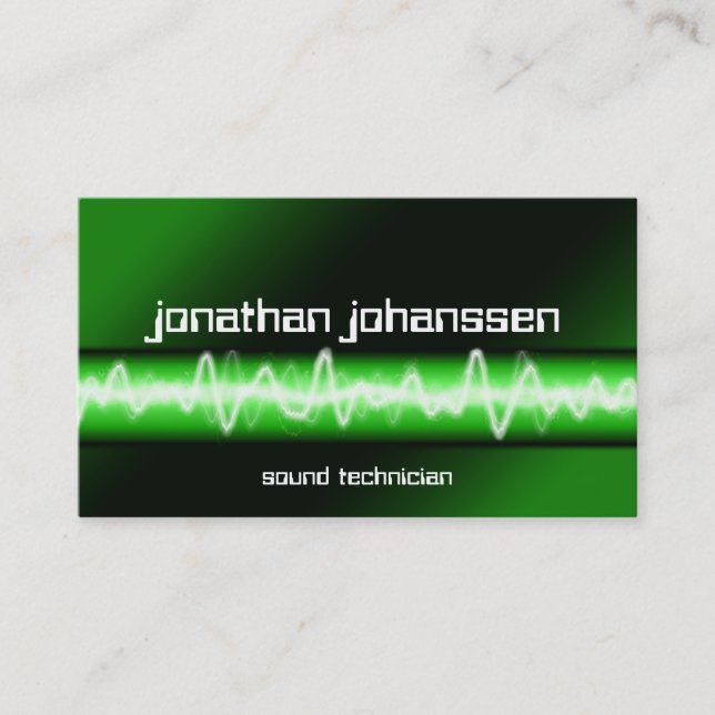 Modern Electric Professional DJ Business Card (Front)