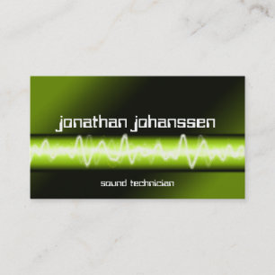 Modern Electric Professional DJ Business Card
