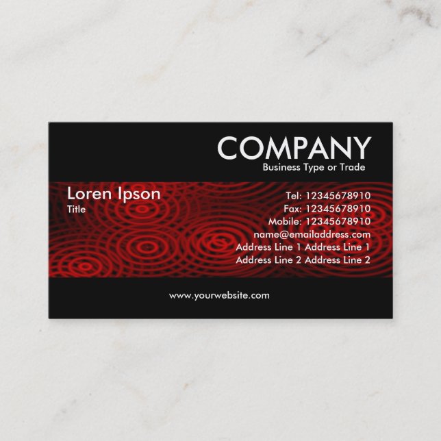 Modern - Electric Rain Red Business Card (Front)